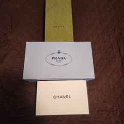 PRADA, GUCCI, CHANEL BOXES