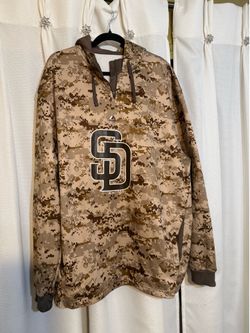 Like new San Diego padres military Hoodie for men’s brown color