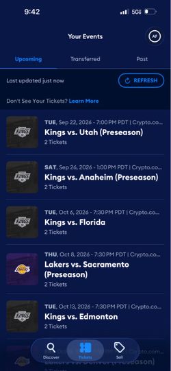 Los Angeles Kings Full Season NHL Tickets to 44 Games Premier Level