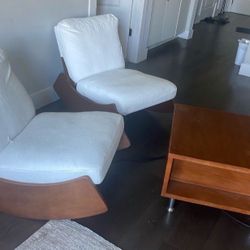 2 Rocking Chairs New And Coffee Table 