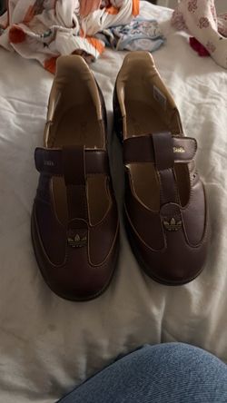 Adidas Samba Mary Jane Shoes Brown Leather