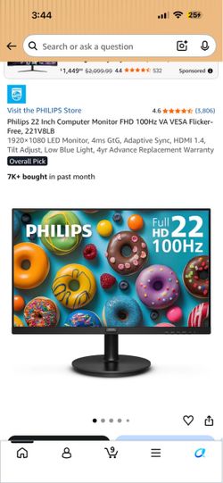 Phillips gaming monitor