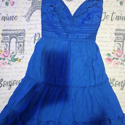 Royal Blue Short Summer Dress