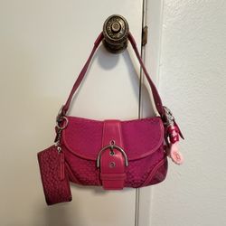 Coach small Soho Pink Shoulder Bag With Cardholder 