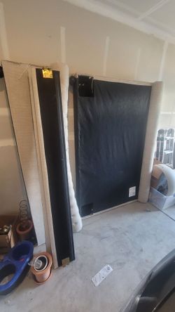 Upholstered Bed Headboard (King) and Footboard Set