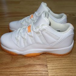Jordan 11 Retro Low”Citrus orange”white mens size 10