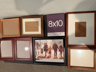 Assorted Picture Frame Lot – Wood & Black Frames – Multiple Sizes