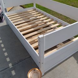 Twin Size Bed Frame With Bottom Frame As Well