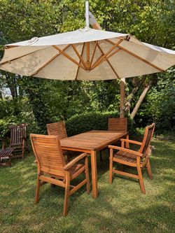 Solid Teak Outdoor Patio Dining Set