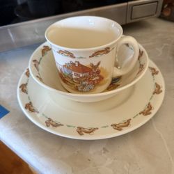 Doulton Bunnykins 3-piece dinnerware set.  