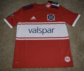Youth Large Chicago Fire MLS Adidas Soccer Jersey Brand New