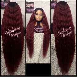 Human Hair Blended Lace Front Wig 