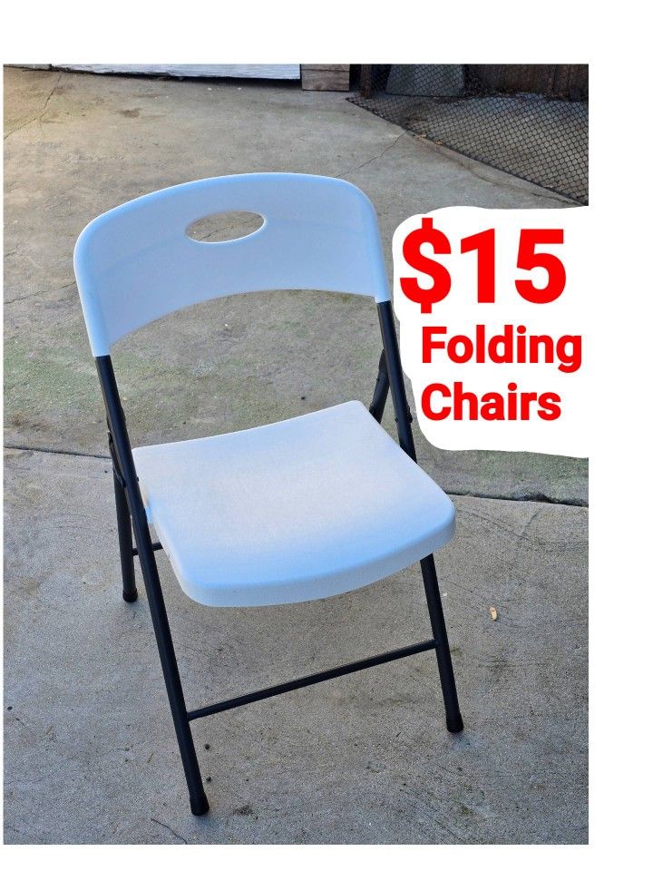 Brand New Folding Chairs Light Weight, Stackable, Compact, 350lb Limit, For Parties, Events, Everyday Use
