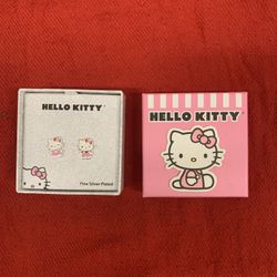Hello Kitty Fine Silver Plated Earrings 
