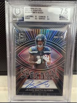 2023 Panini Spectra RC Jaxon Smith-Njigba Auto BGS 7.5 Auto 10