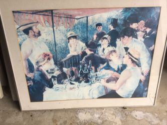 Nice framed print small crack in glass in lower right as pictured