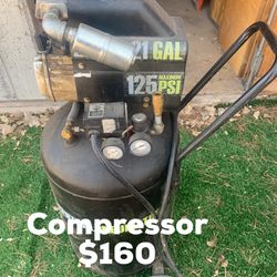 21 Gal. 125 PSI Central Pneumatic Compressor $160 - Corrales