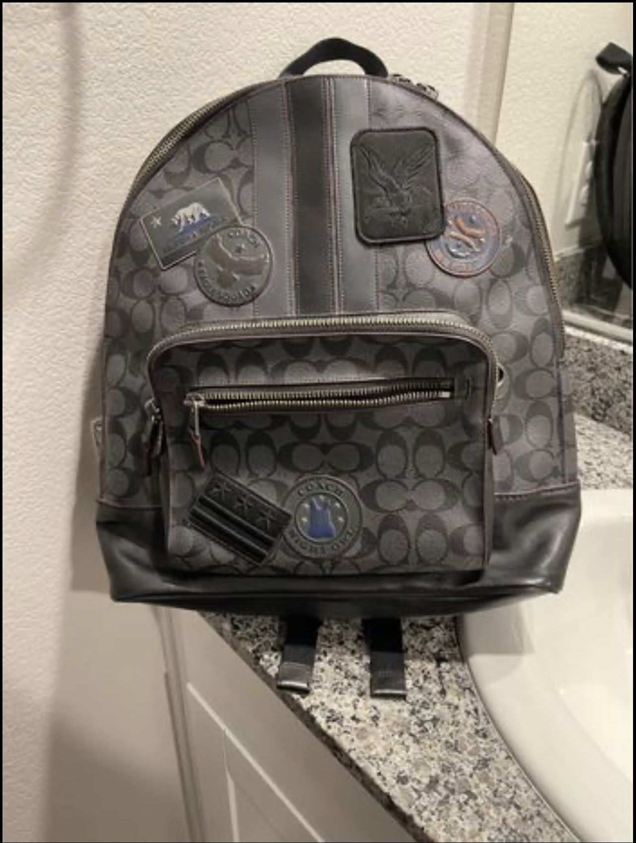 Men’s coach Leather Backpack 