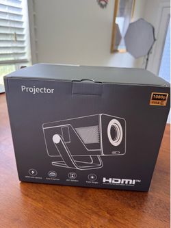 Brand New Portable 1080P Full HD Smart Mini Projector – WiFi, Bluetooth, HDMI, 180° Rotatable Stand
