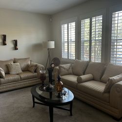 Elegant Sofa And Loveseat Set, Neutral Color
