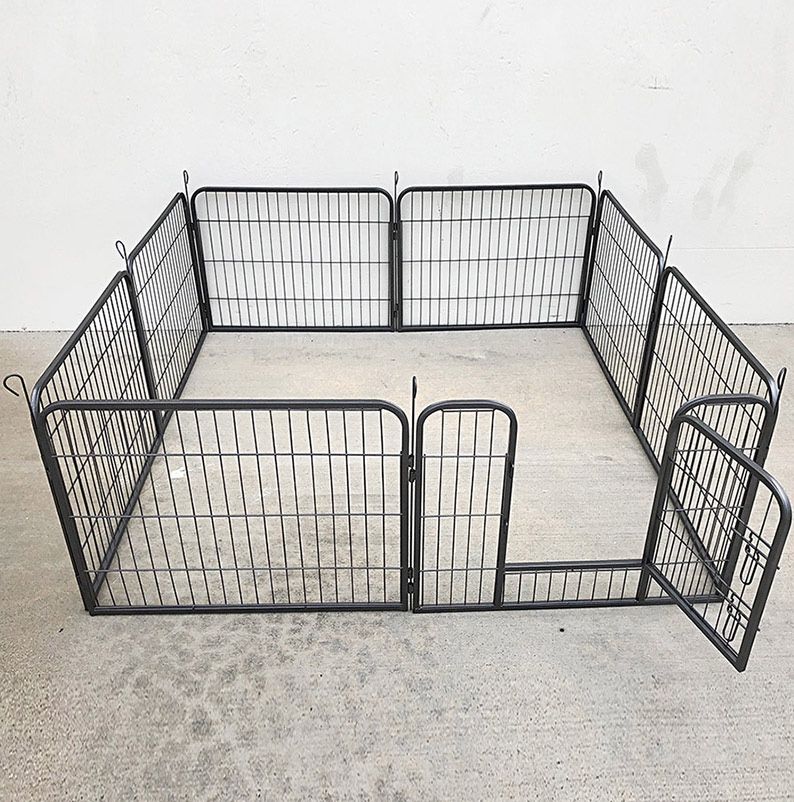 New in box $85 Heavy Duty 24” Tall x 32” Wide x 8-Panel Pet Playpen Dog Crate Kennel Exercise Cage Fence Play Pen 