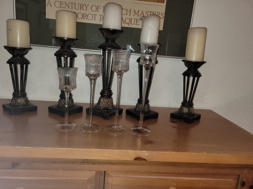 9 Nice Decorative Metal And Glass Candle Holders