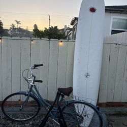 Bike, Surf Rack And 9ft 6in Soft Board