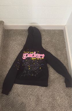 Sp5der Black Graphic Hoodie