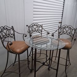 Pub Style 3 Swivel Chair Set