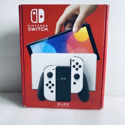 Nintendo Switch OLED System With White Joycons
