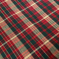 Red And Green Plaid Fabric 