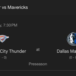 ; Mavericks Tickets For Tonite Game Mavericks Vs Thunder 