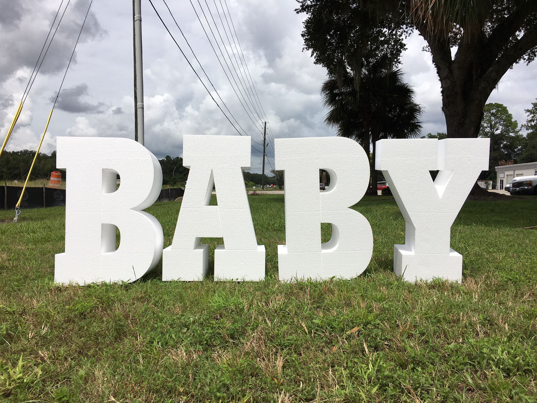 3D Foam letters “BABY”