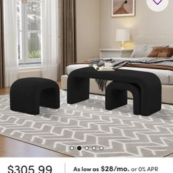 Nesting Ottoman 3 Piece Set