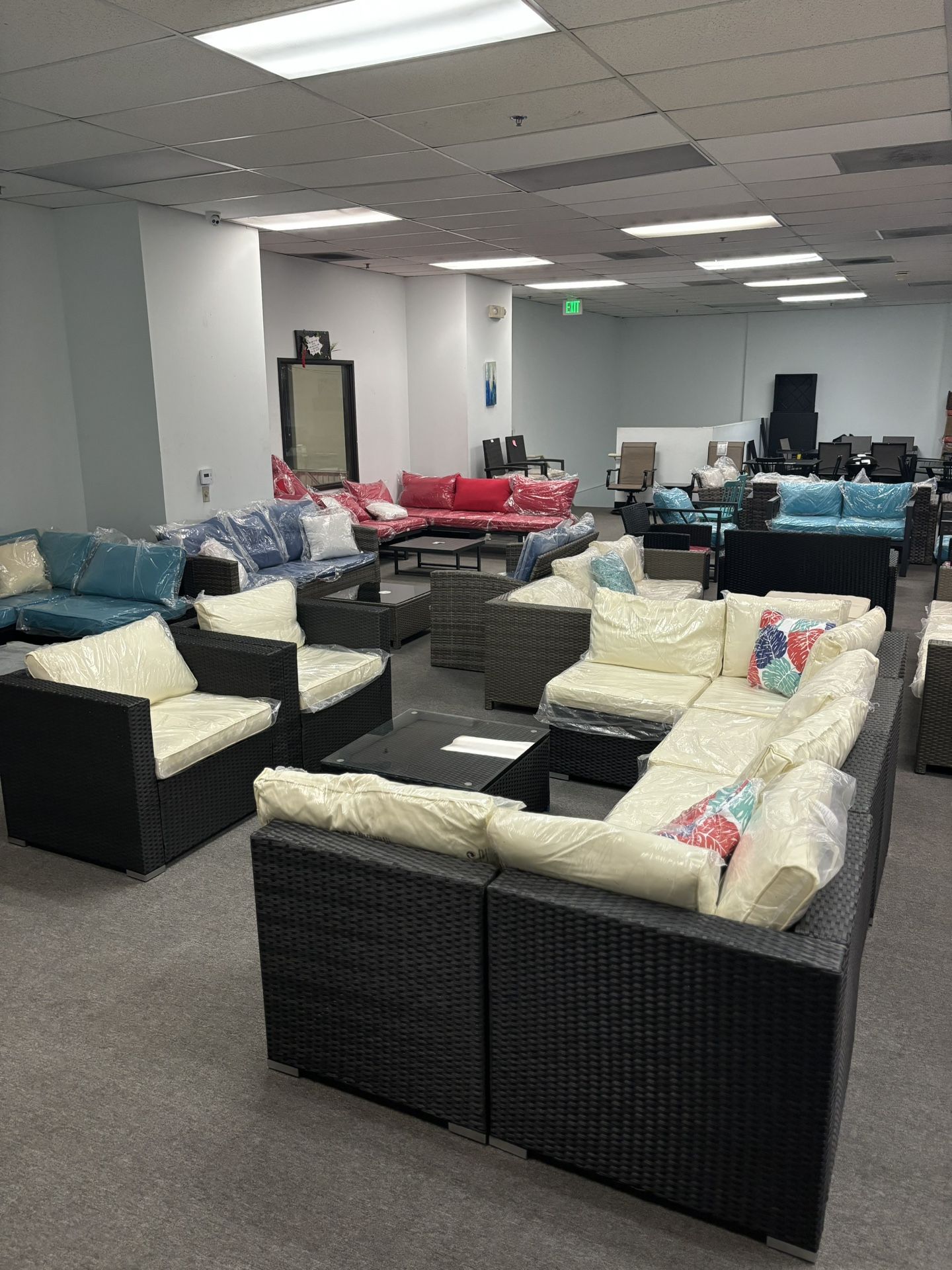 No Assemble Require!!! New 9 Pcs Wicker Patio Furniture Sectional Sofa Set