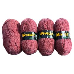 Yarn Burnt Orange Acrylic Nylon 4 Skeins Misty Neveda Netherlands Holland NOS