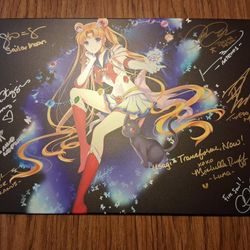 Autographed Sailor Moon Metal Poster 