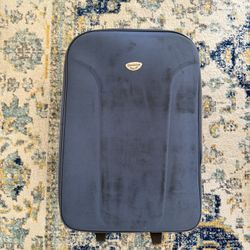 Blue Medium Carry-On Luggage - All Zippers and Wheels Work!