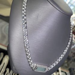 Income Tax Special 925 Sterling Silver Chino Link Greek Border Mirror Lock 22" Solid Chain  925 Plata Tejido Chino Link Cadena Solida 