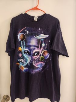 LIKE NEW Vintage 90's Men's Deep Purple Alien Galaxy Gildan Heavy Cotton T-Shirt XL (SE San Diego)