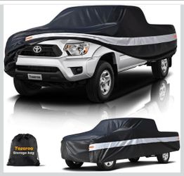 acoma Heavy Duty Truck Cover Custom Fit 1 Xtra/Double/Access Cab Short B/Long Bed(5'-6') with Door Zipper, 10 Layers Pickup Truck Cover Waterp