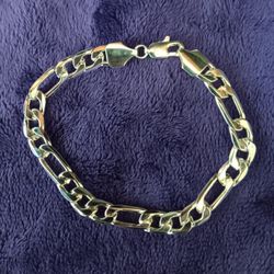 8" Figaro Silver Bracelet 