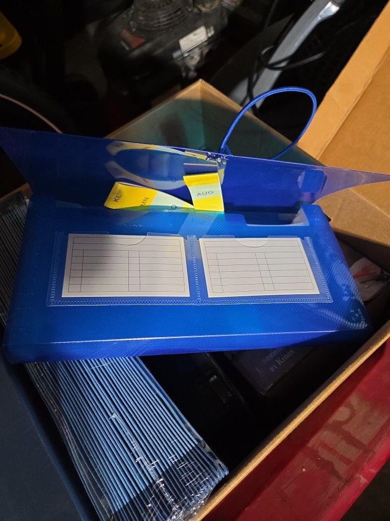 Office Depot® Brand Poly 13-Pocket File, Check Size, Blue