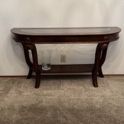 Wood & Glass console table