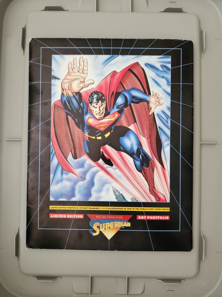 1993 Better Than Ever SUPERMAN Art Portfolio Sealed 8 Prints 11x14 **Opened**