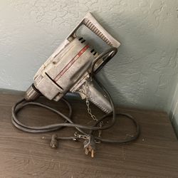 Vintage “MONTGOMERY WARD”, “POWR KRAFT”,  1/2” Power Drill. Lots of Patina.