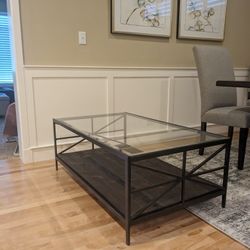 Steel and Glass Coffee Table