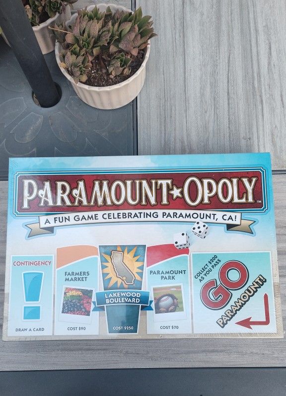 Paramount CA Monopoly Board Game