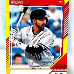 2024 Jordan Lawlar Panini Donruss Yellow Flood Arizona Diamondbacks Baseball Card 