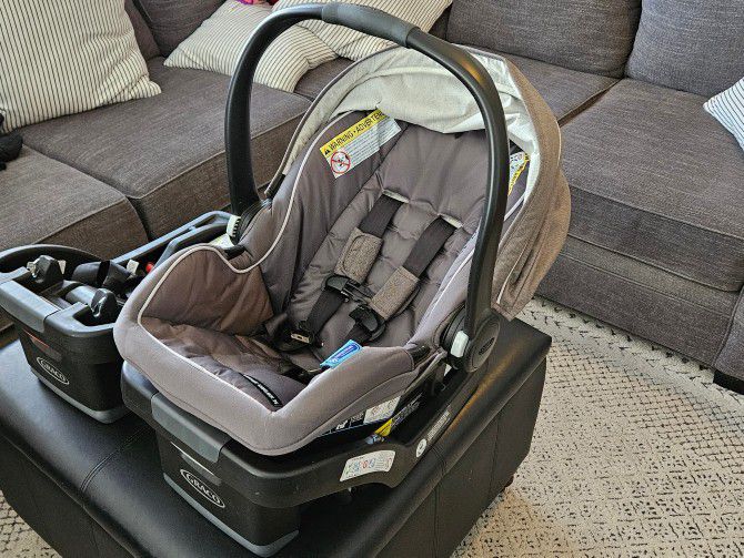 Graco Infant Car Seat + 2 Bases